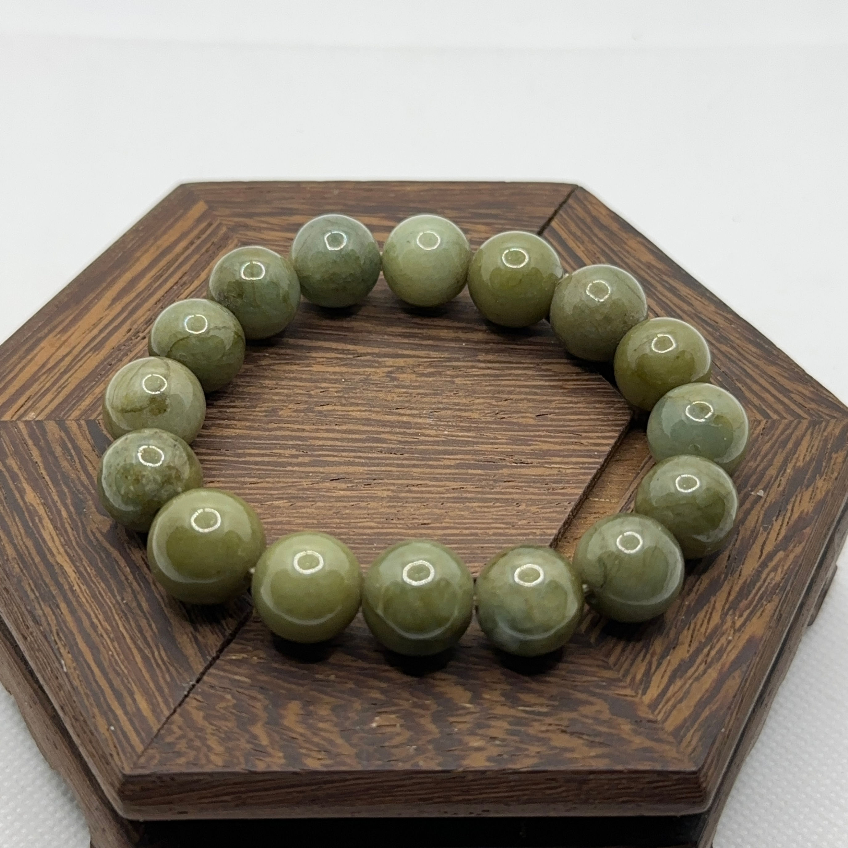 油青手串-A級天然翡翠#4