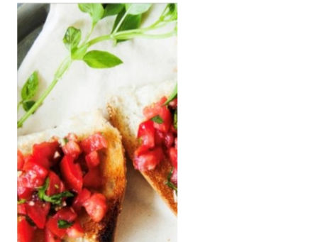 Bruschettas de Tomate y Albahaca