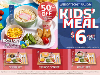 PASIR RIS MALL EXCLUSIVE! 50% OFF KIDS MEAL!