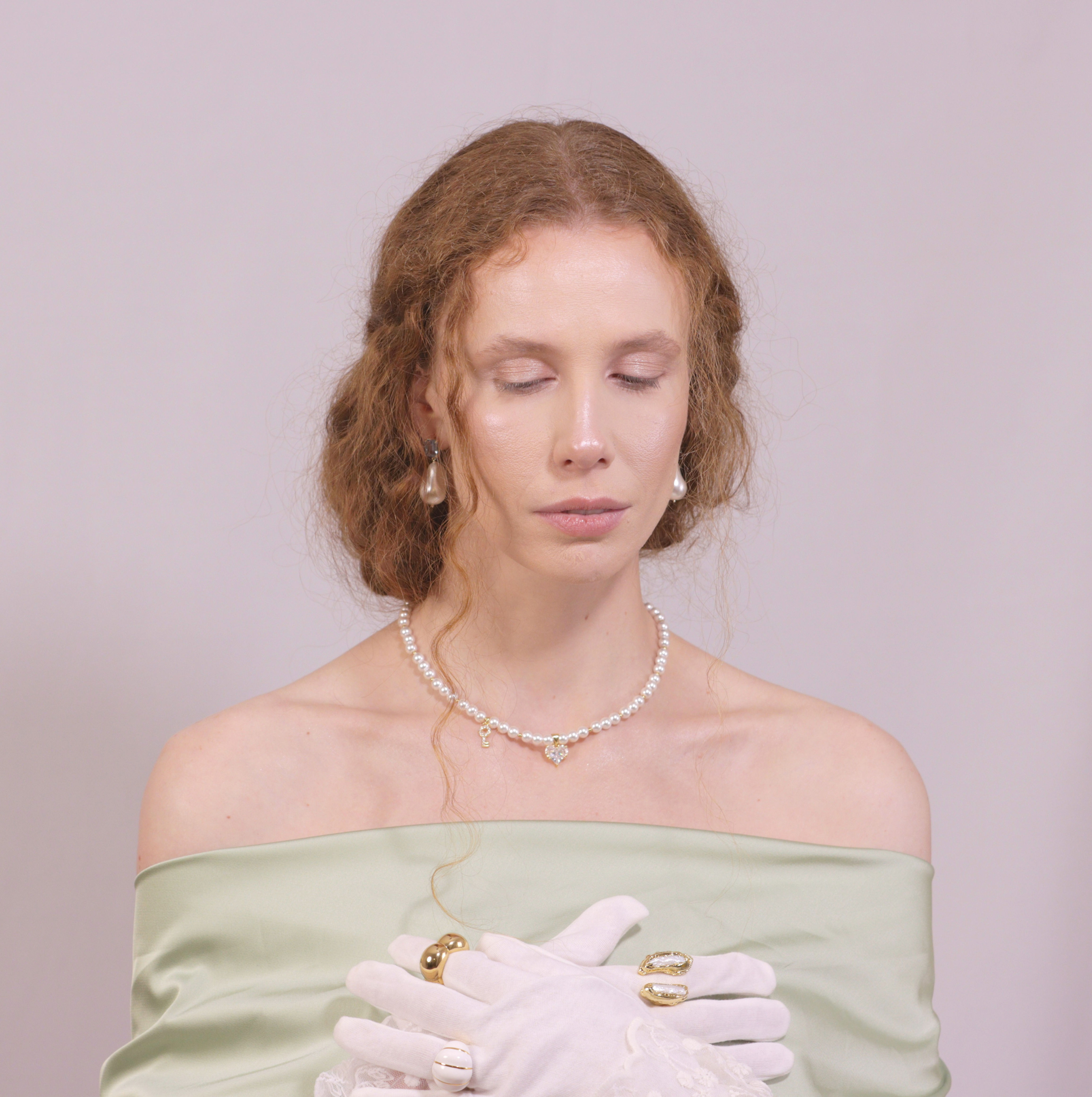 Heart Pearl Necklace