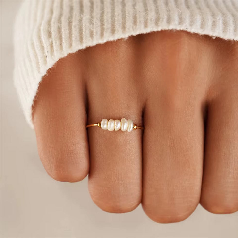 Thumbnail: Freshwater Pearls Elegant Ring