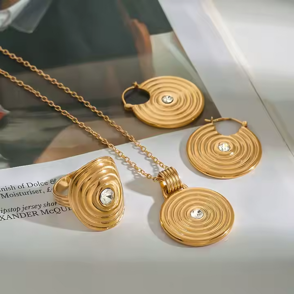 Thumbnail: Spiral Steel Zircon Set