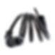 Black combination bike lock, coiled cable