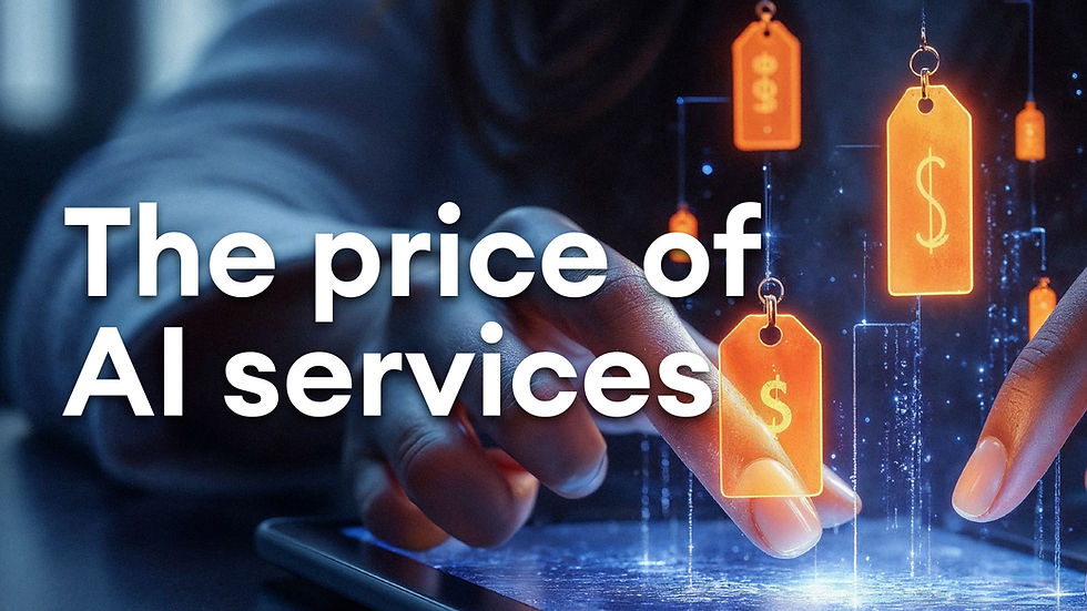 Service Price of Different AI Agent