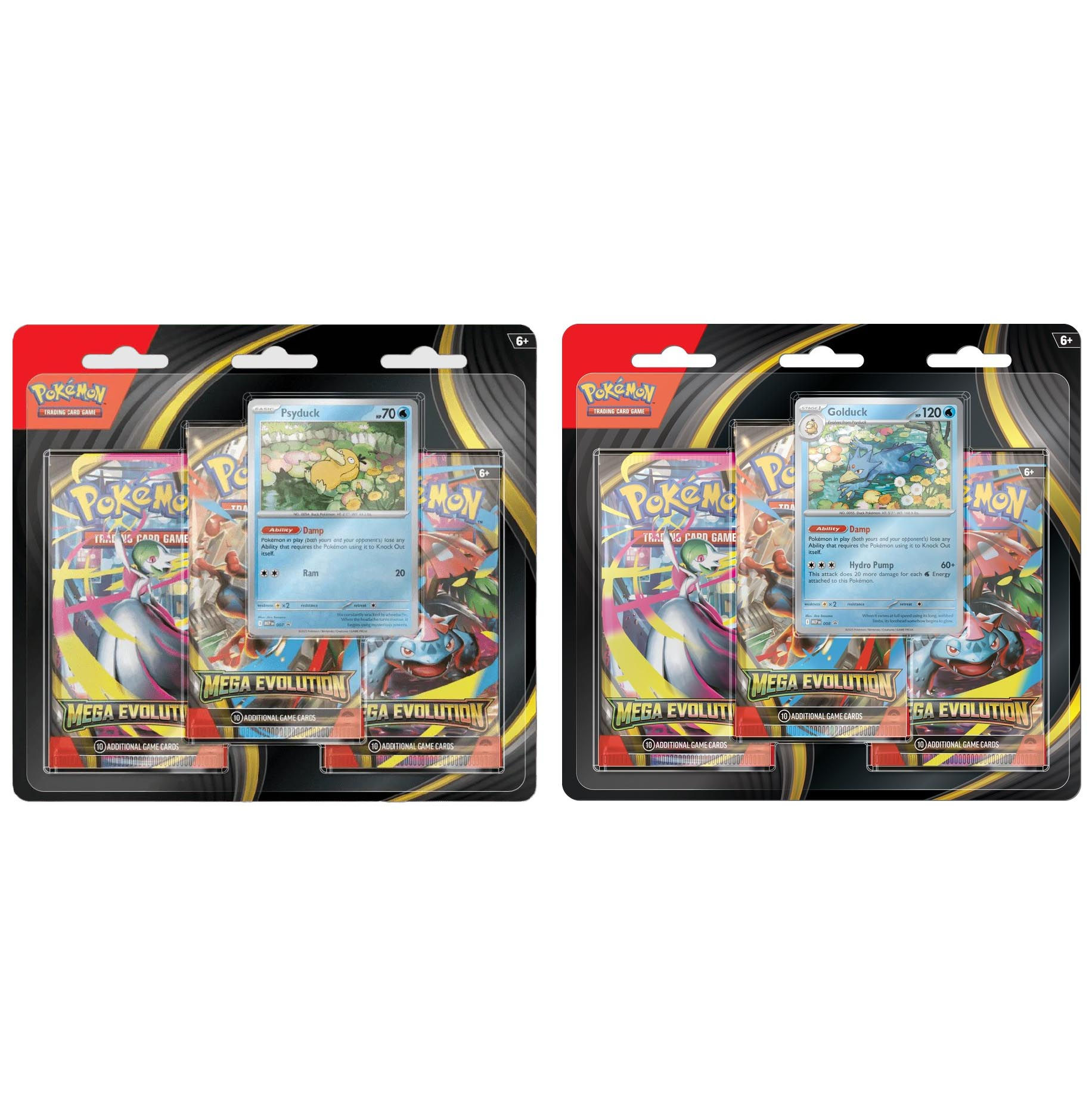 Pokémon Mega Evolution - Triple Blister (3 packs) x2 - Psyduck & Golduck