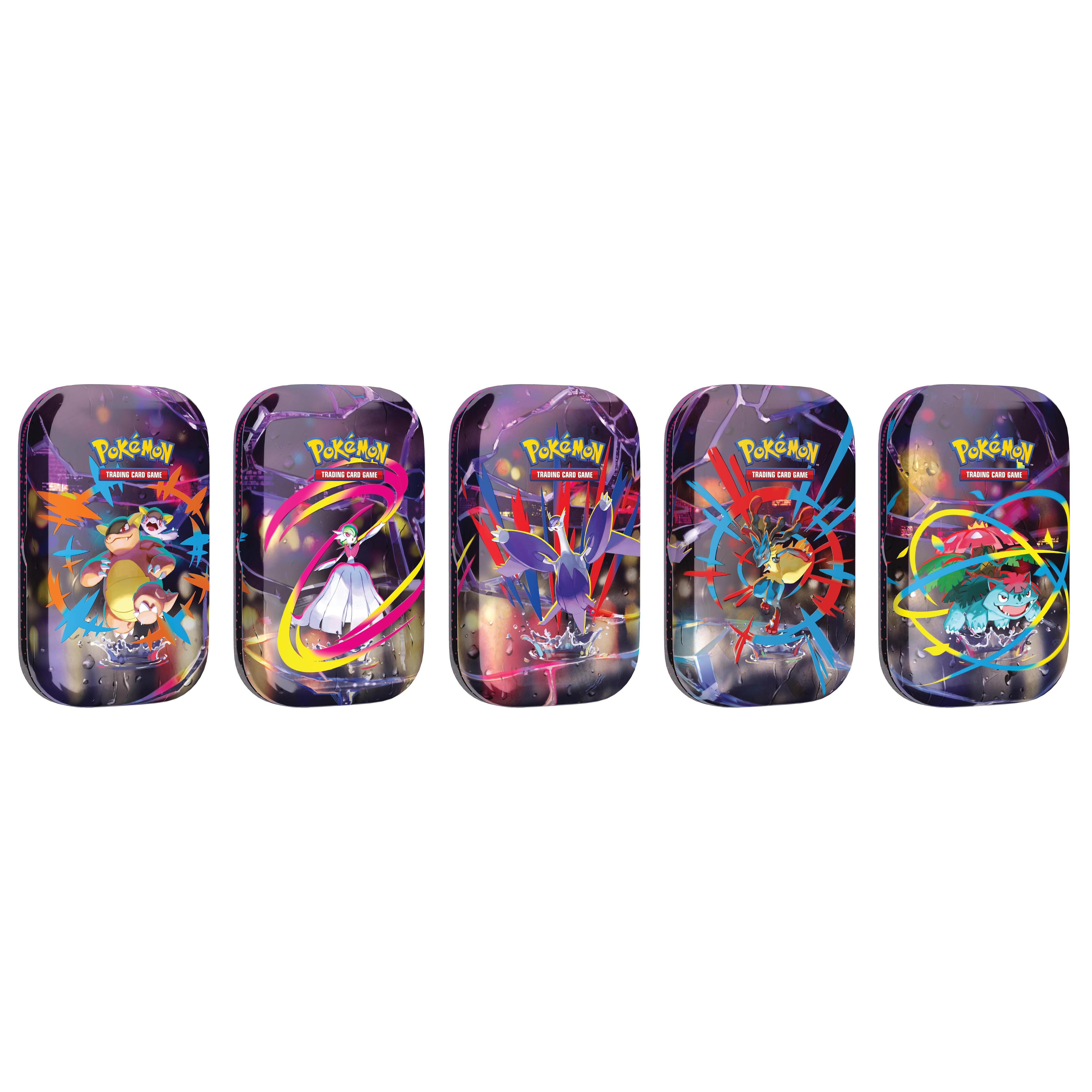Mega Evolution - Mega Heroes Mini Tins x5 - Full Artwork Set