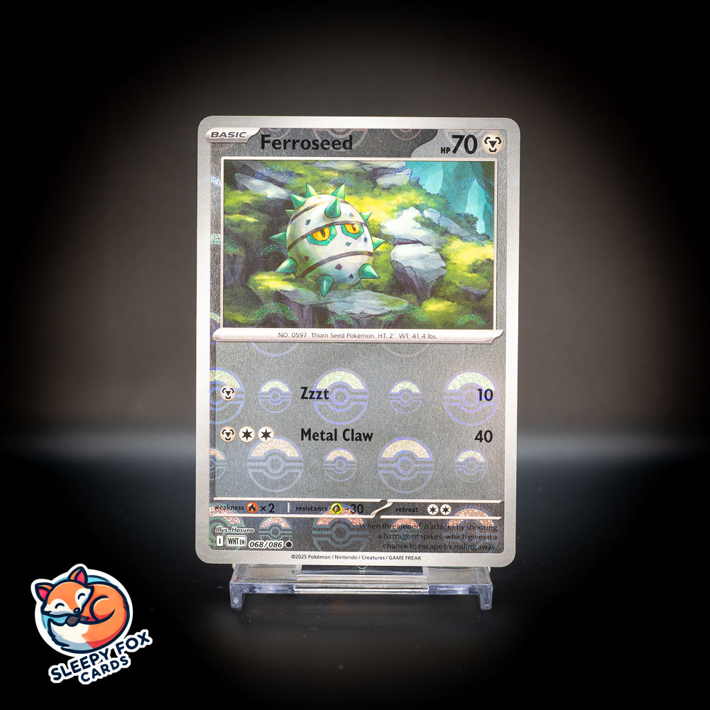 Ferroseed White Flare 068/086 Pokeball Reverse Holo