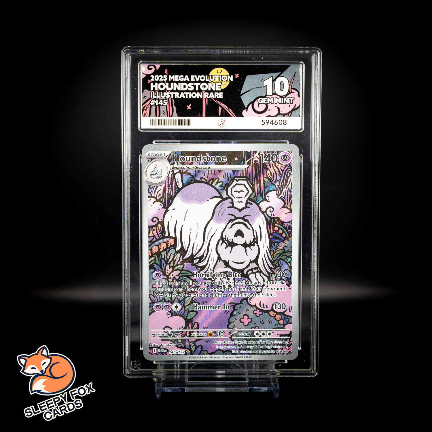 Houndstone Mega Evolution 145/132 Holo Illustration Rare (ACE 10)