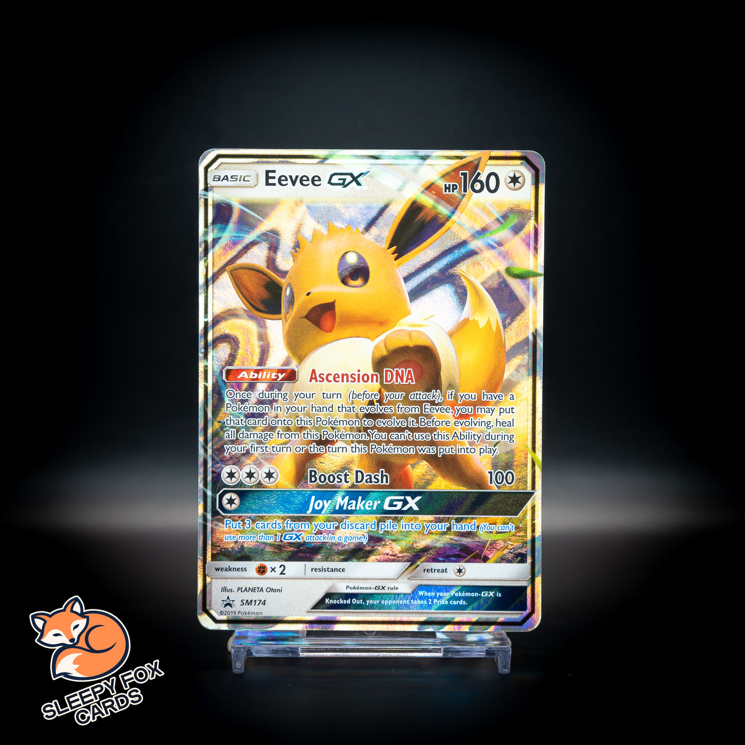 Eevee GX Sun & Moon SM174 Black Star Promo