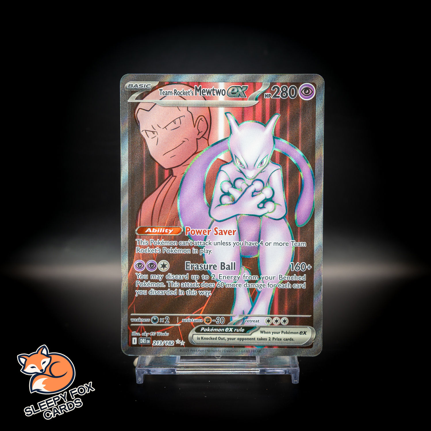Team Rocket's Mewtwo ex Destined Rivals 213/182 Ultra Rare