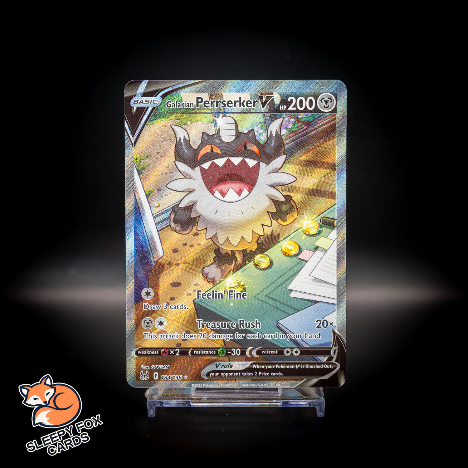 Galarian Perrserker V Lost Origin 184/196 Ultra Rare