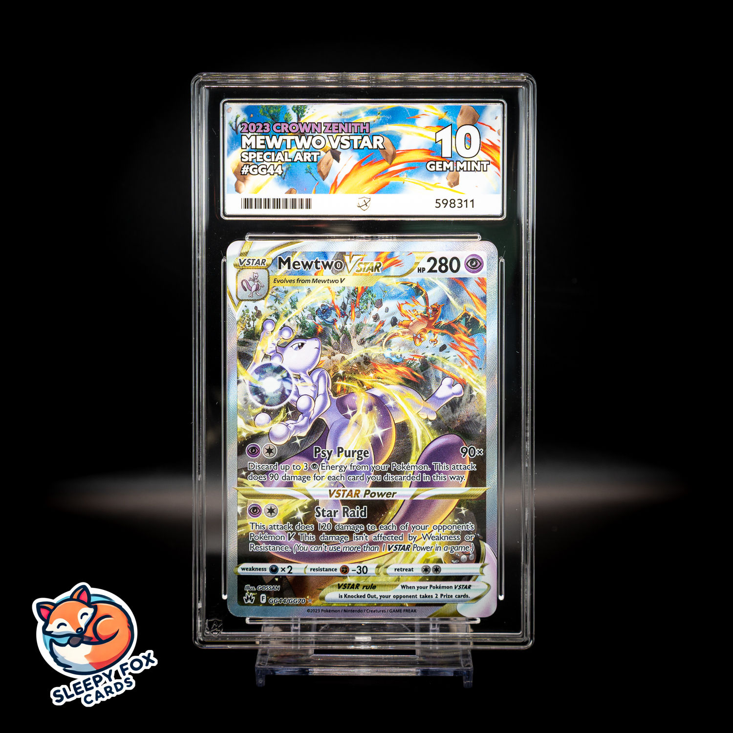 Mewtwo VSTAR Crown Zenith GG44/GG70 Holo Rare VSTAR (ACE 10)