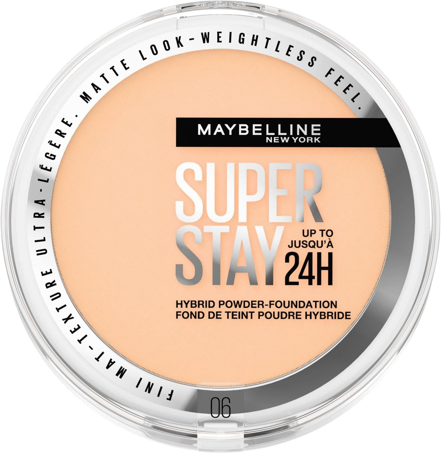 Maybelline Powder Foundation,SuperStay 24H Hybrid Powder Foundation, 06