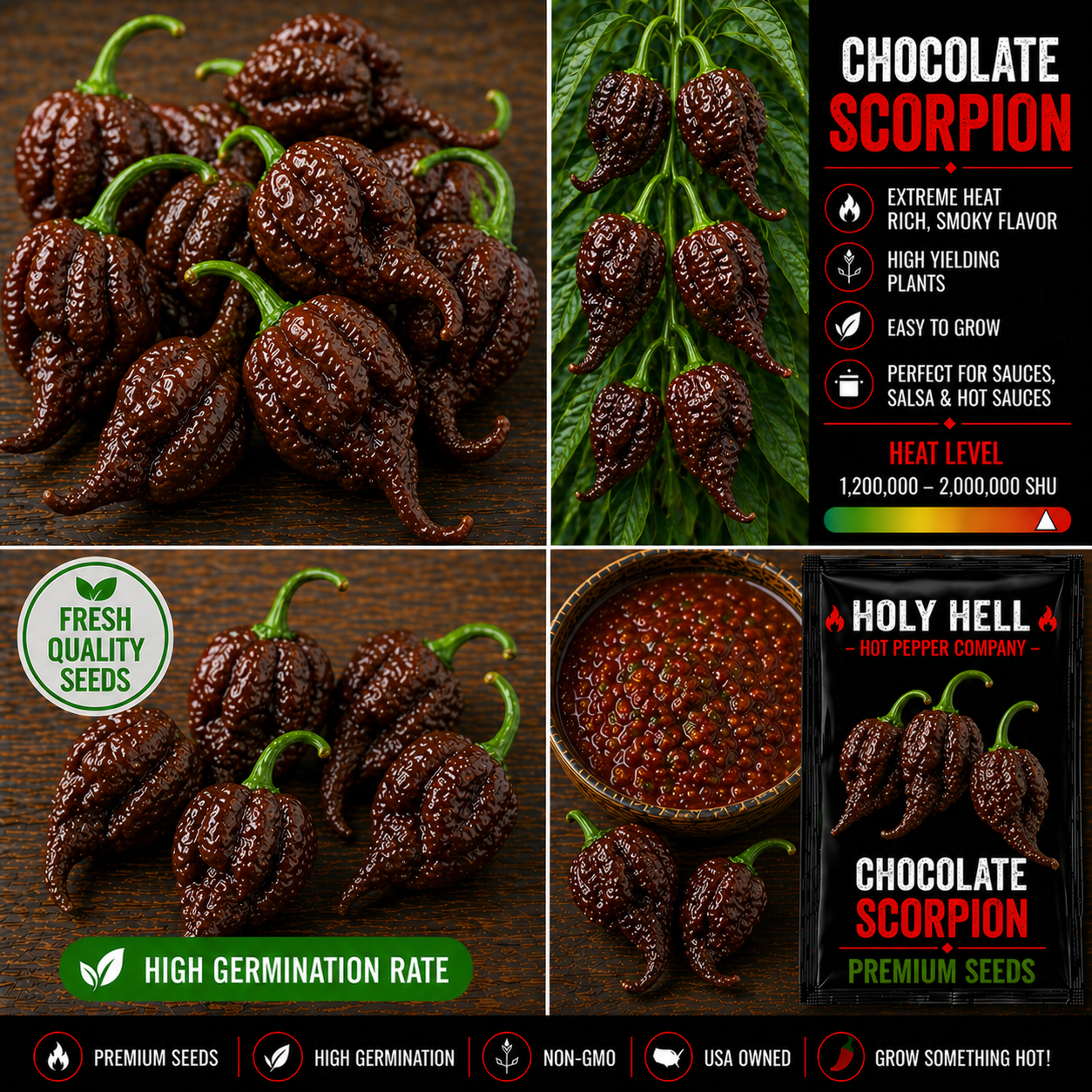 Chocolate Scorpion Pepper Seeds