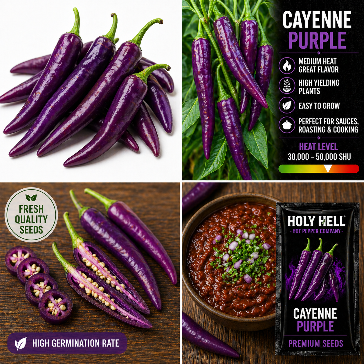 Cayenne Purple Pepper Seeds