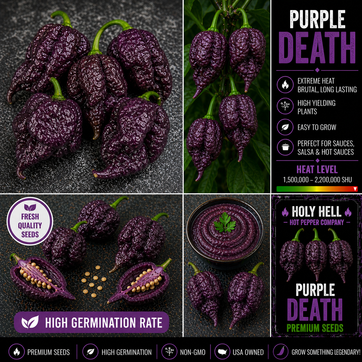 Purple Death Pepper Seeds