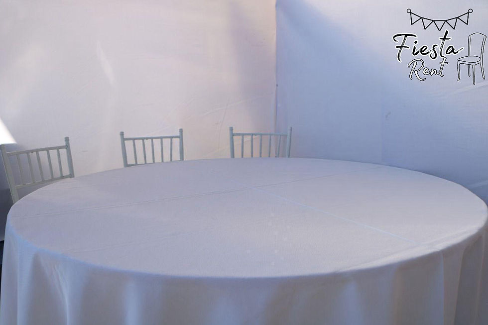 Miniatura: Mantel Redondo Blanco