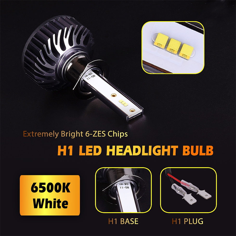 Thumbnail: H1 INFITARY F2 ZES Chip LED Car Headlight Bulb  72W 6500K 12V Auto Headlamp 2Pcs