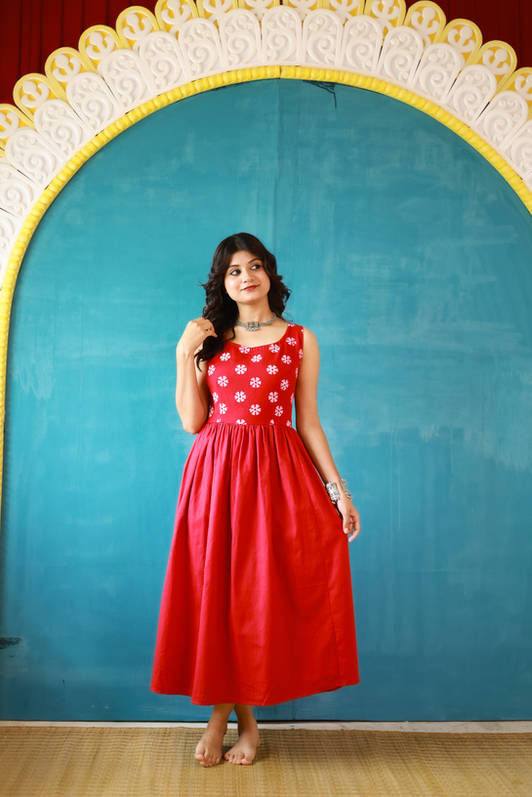 Phuljhuri Laal Corset Dress