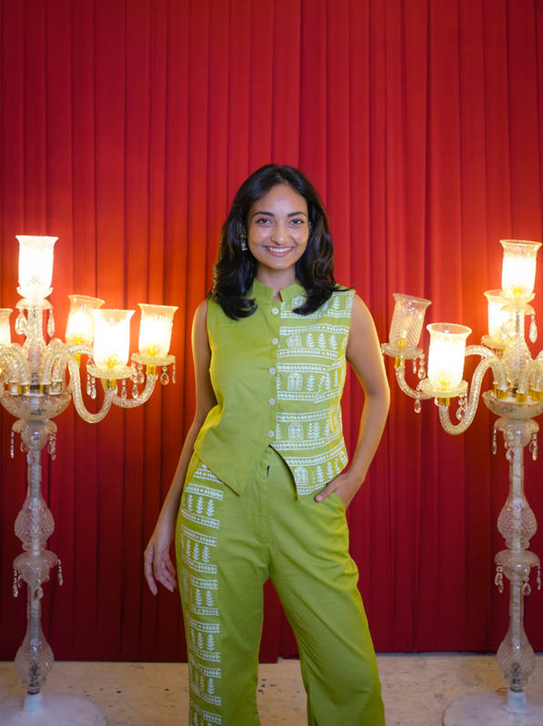 Bari Phera Shobuj Vest Set