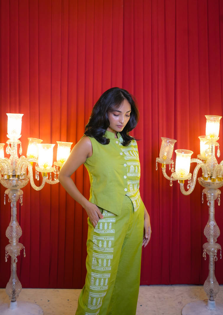 Bari Phera Shobuj Vest Set - Image 4