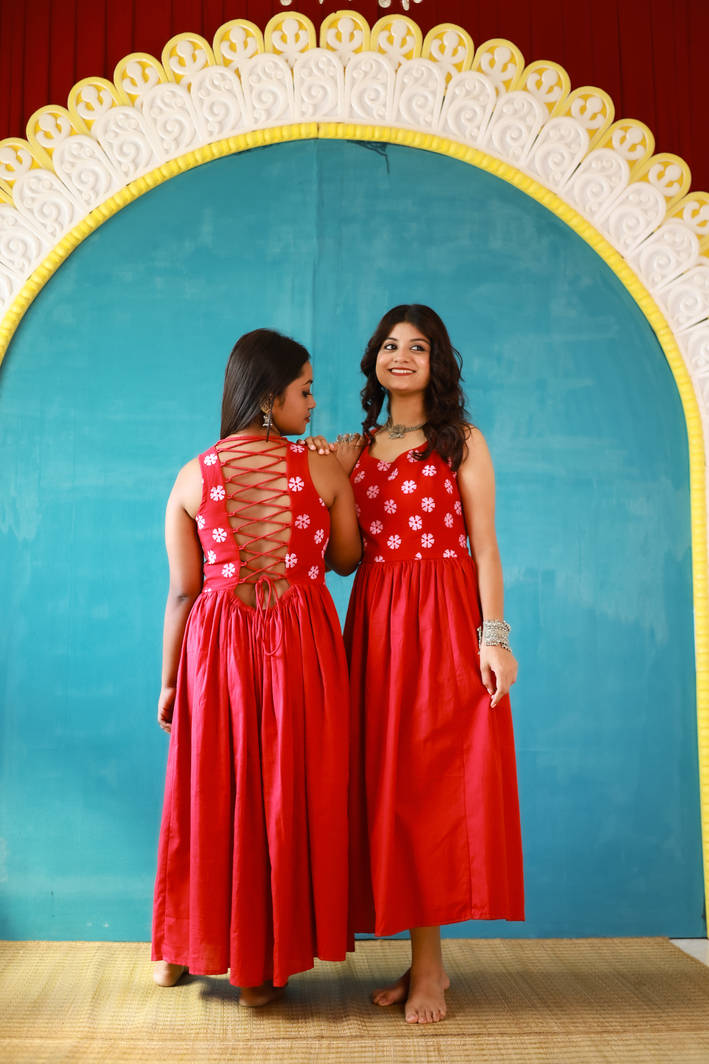 Phuljhuri Laal Corset Dress - Image 6