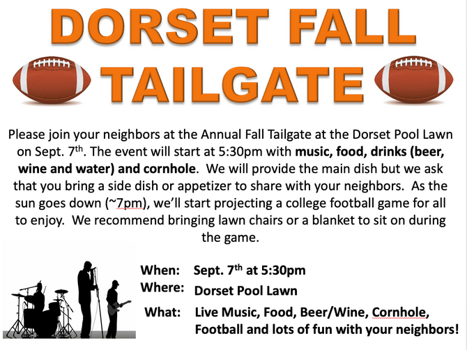Dorset Fall Tailgate - September 7th