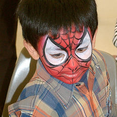 Spiderman face paint