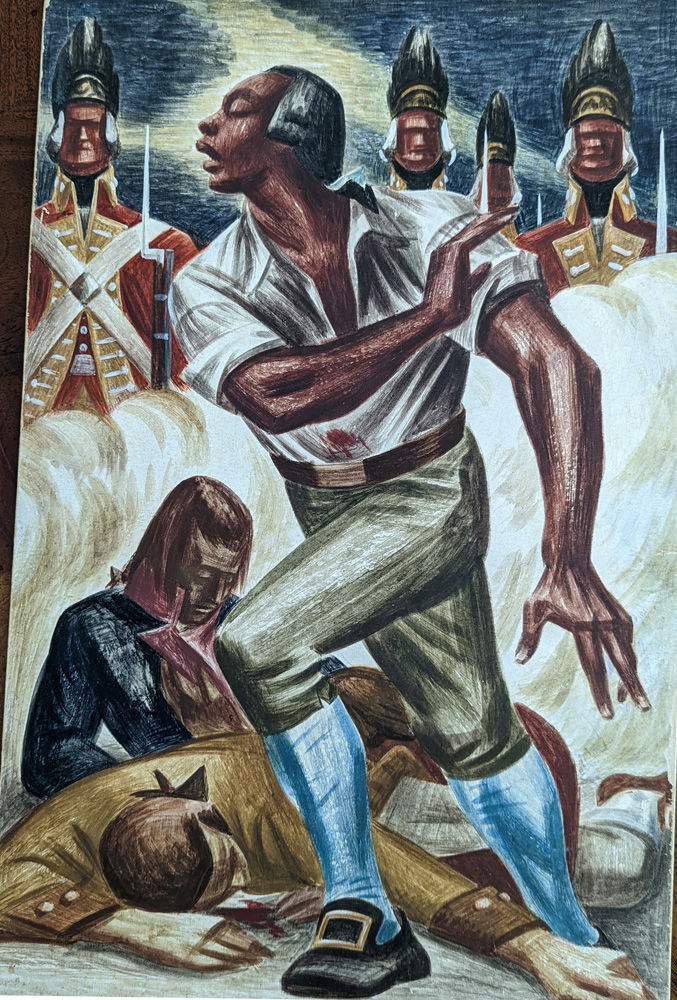 Crispus Attucks at the Boston Massacre. Harold Lehman, 1939