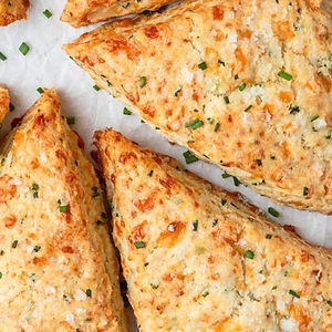 Classic English Cheese and Chive Scone