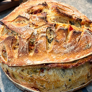 Sun-dried Tomato, Fresh Basil, Kalamta Olive and Feta Cheese Sourdough