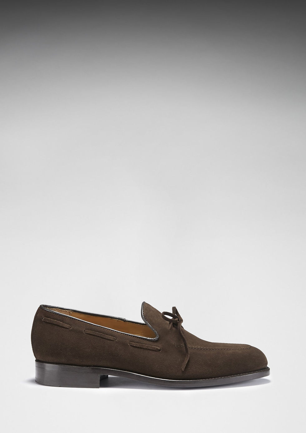 Thumbnail: Brown Suede Laced Loafers