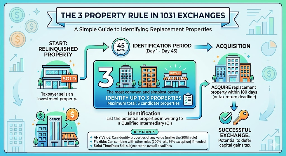 3-property rule in 1031 exchanges