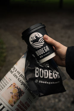 Branded takeaway coffee cup product photo for a Dublin hospitality client