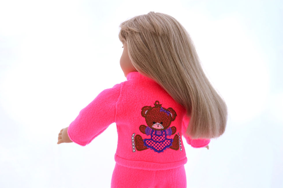Thumbnail: * Neon Pink Warm Up Suit for 18" Doll