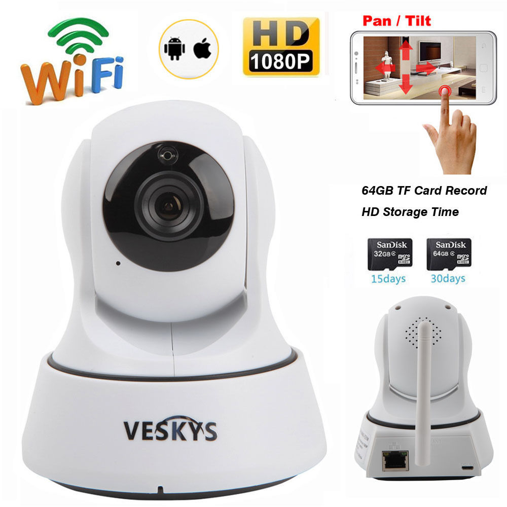 מצלמה אלחוטית (ווירלס) וויפי - איכות 1080, מוצגת על גבי אפליקציה