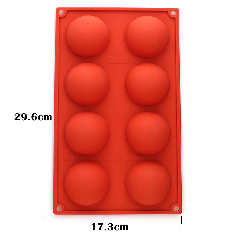 תמונה ממוזערת: תבנית סיליקון חצי כדור, לאפייה ויצירת קינוחים קפואים - גדלים שונים