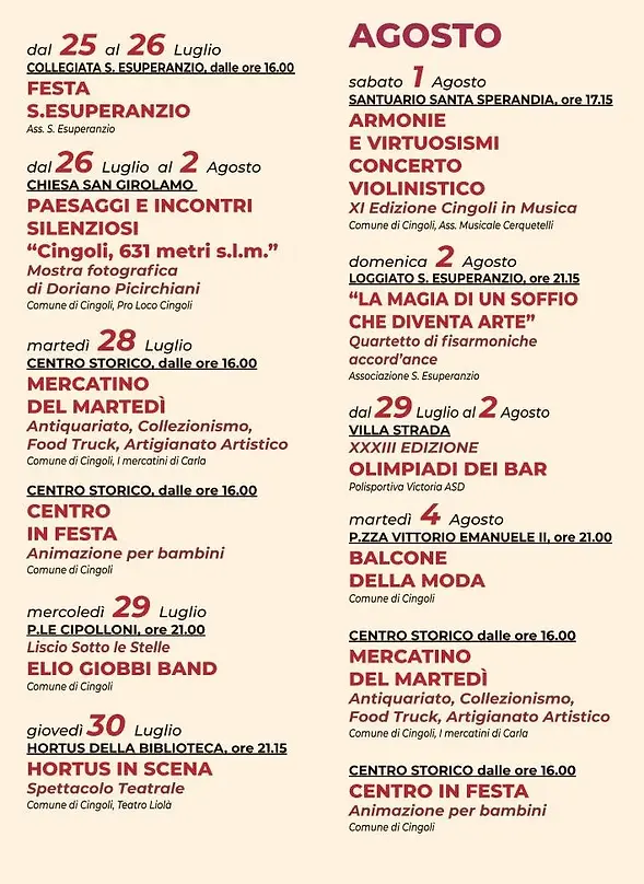 programma estate