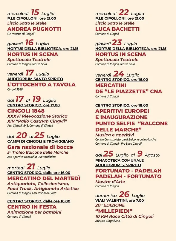 programma estate