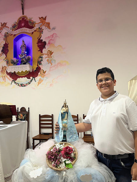Gabriel durante a Festa de 2025 / Imagens: Acervo Pessoal