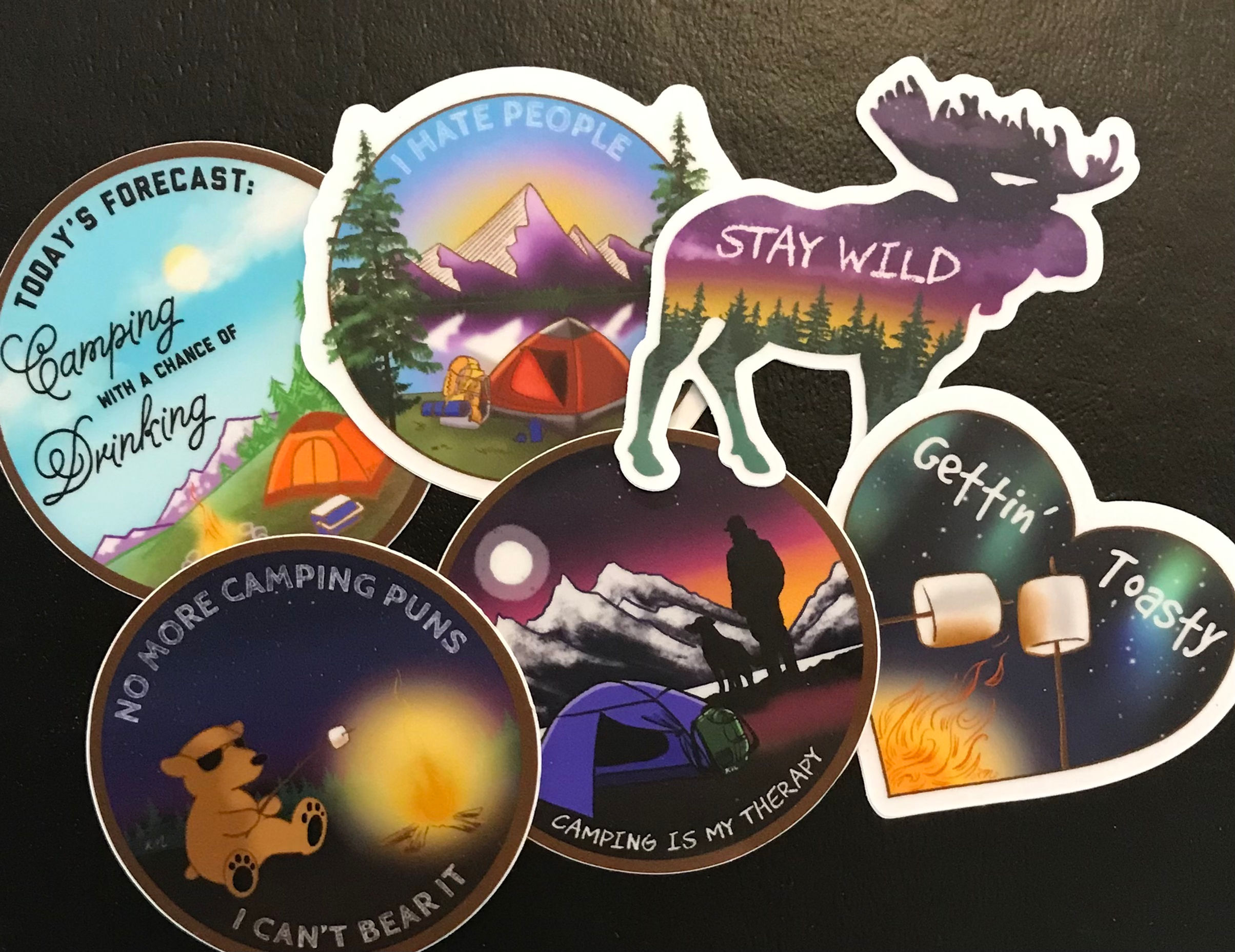 Camping Sticker Pack