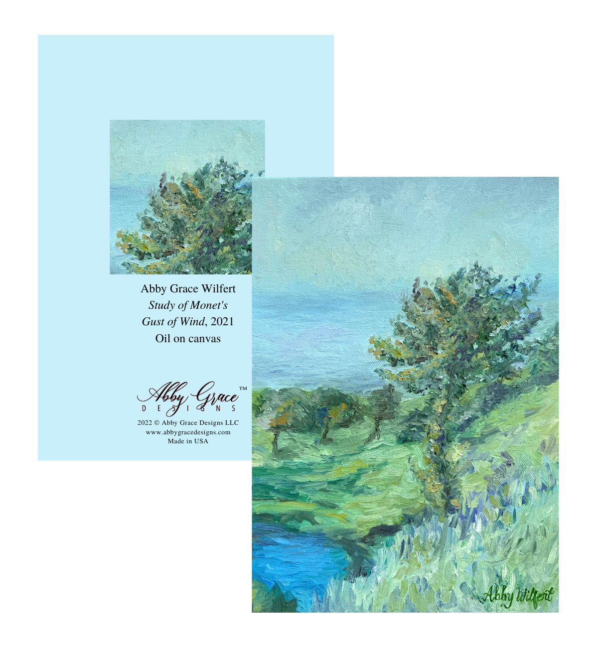 Monet's Gust of Wind Card