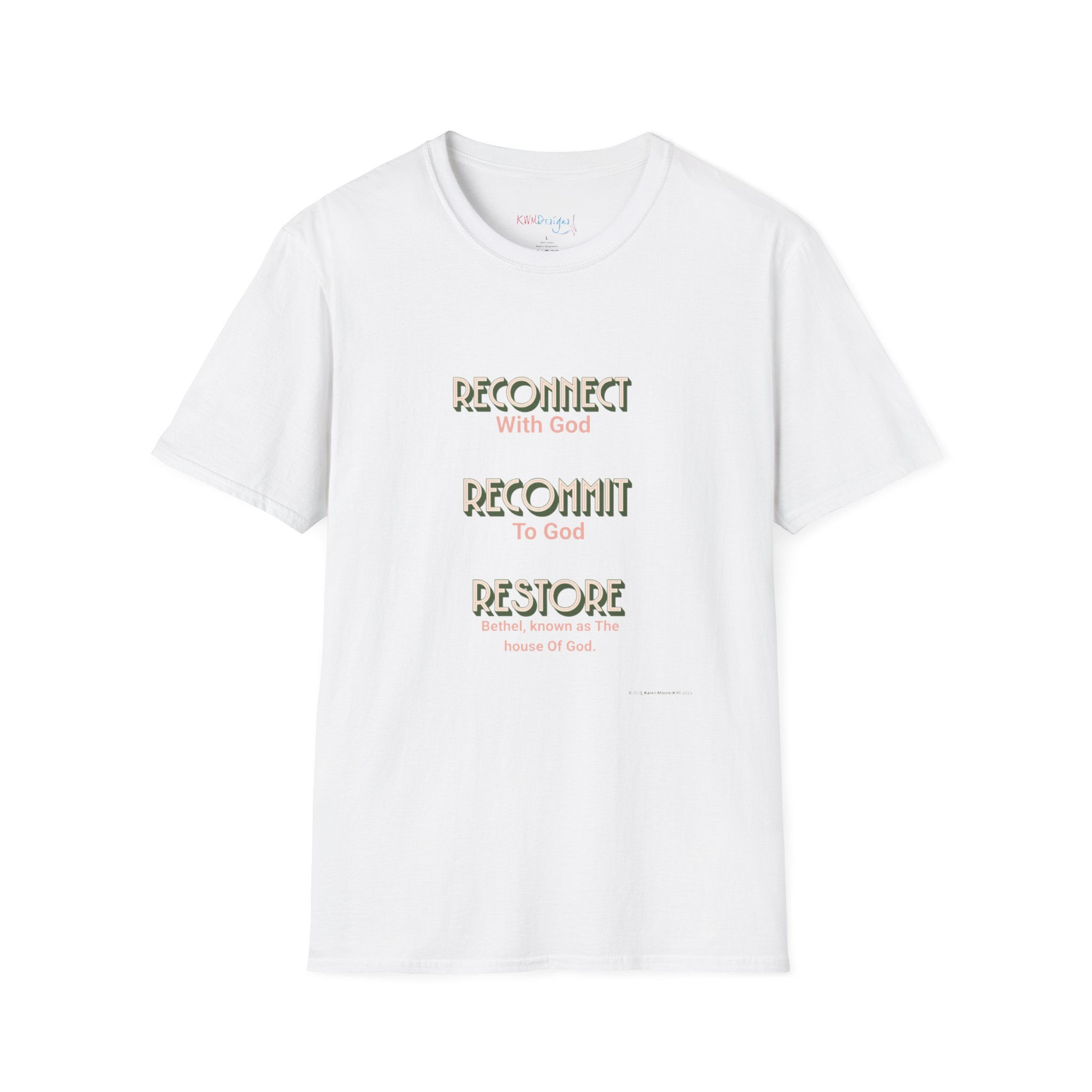Reconnect to God Restore T-Shirt — Faith-Based Inspirational Tee