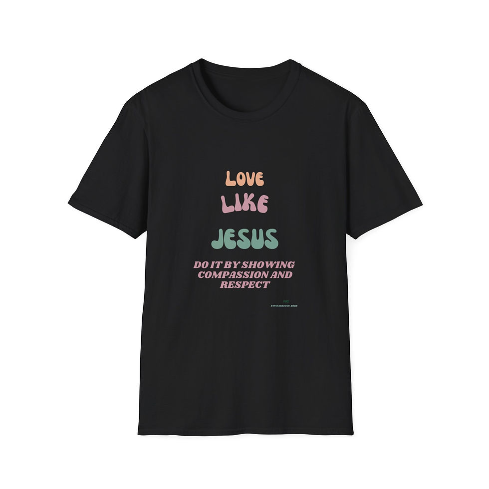 Thumbnail: Love Like Jesus Unisex Softstyle T-Shirt - Spread Compassion & Respect