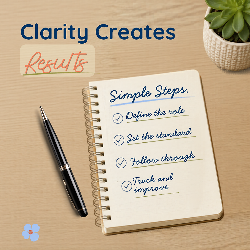 Checklist showing steps to improve team accountability through clear roles, expectations, and follow-through