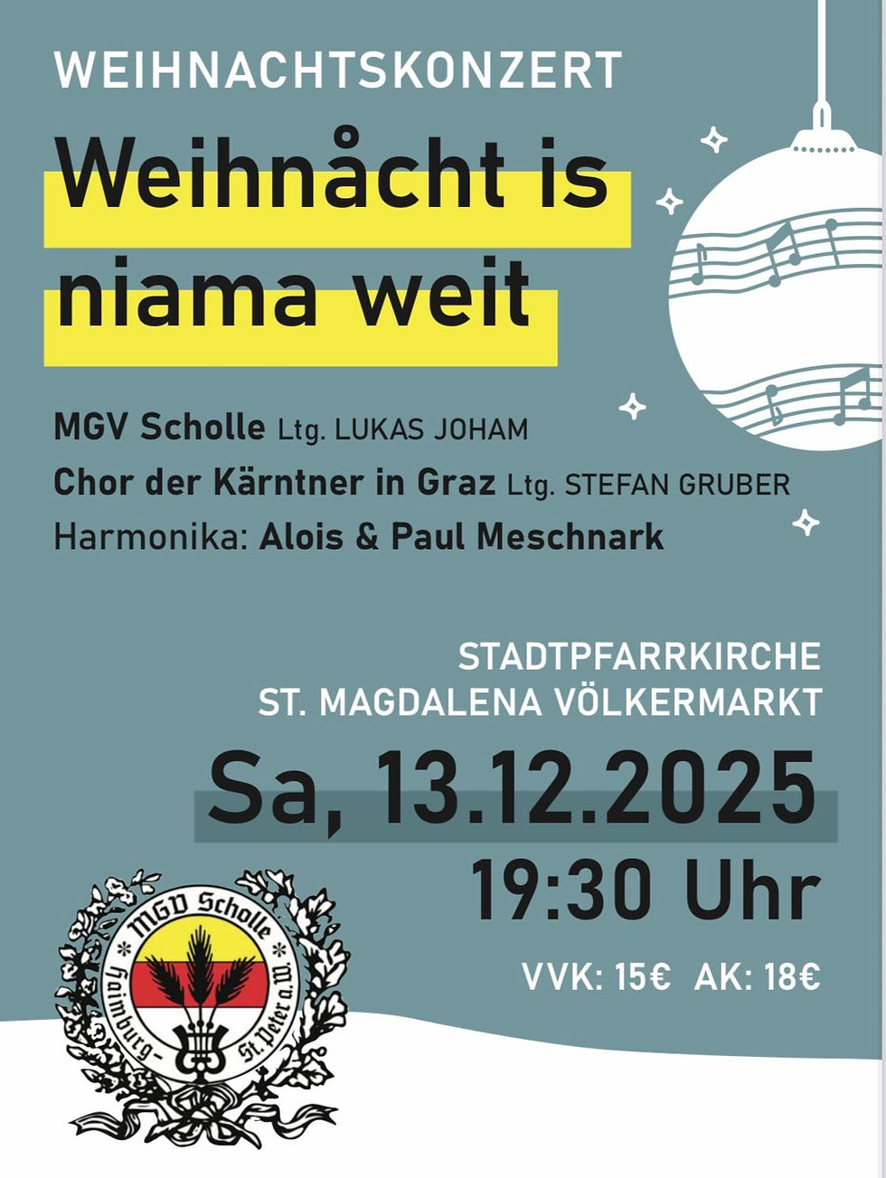 Weihnachtskonzert Völkermarkt