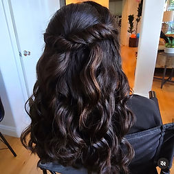 half up half down hairstyle with twists