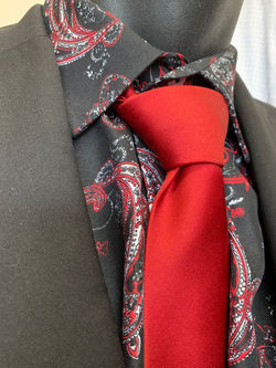 Black Red Paisley