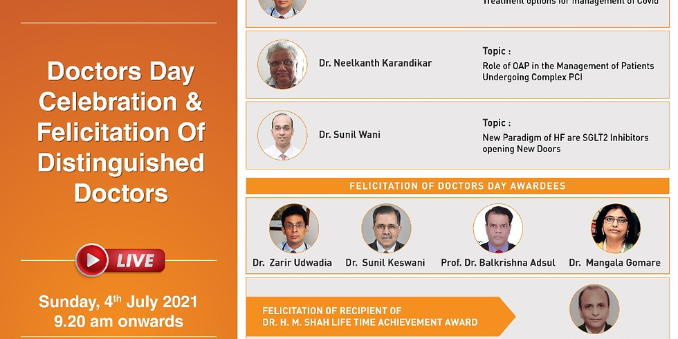 IMA MUMBAI BRANCH DOCTORS DAY CELEBRATION and FELICITATION OF DISTINGUISHED DOCTORS