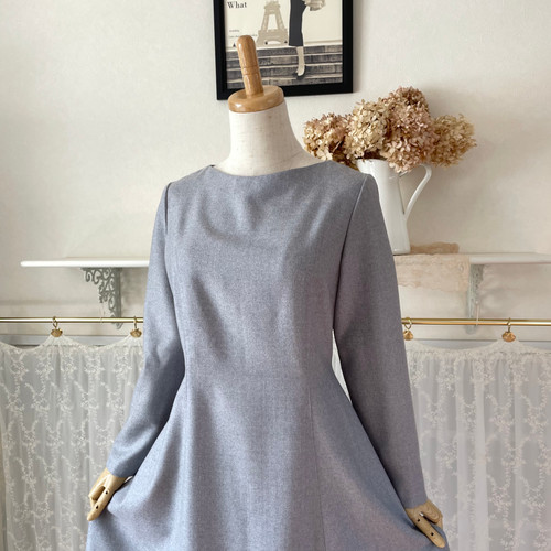極美品✨グレースクラス ロングワンピース リボン カットワーク フレア 近年 osharewalker ワンピース レディース ロングワンピース